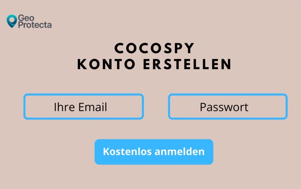 Cocospy Konto erstellen