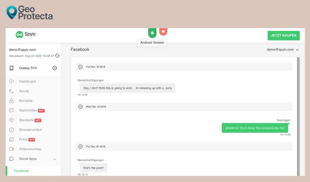 spyic facebook spionage