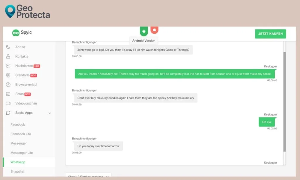 spyic whatsapp mitlesen